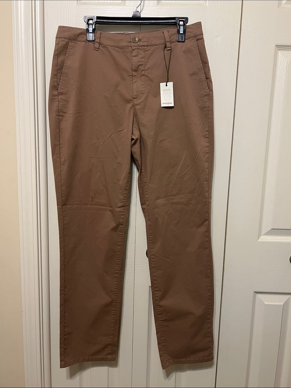 Bonobos Men's Straight Fit Brown Chino Pants